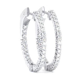 Diamond Hoop Earrings | The Art of Jewels